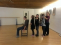 Anja beim Einstudieren der neuen Choreographie 2014-09-22